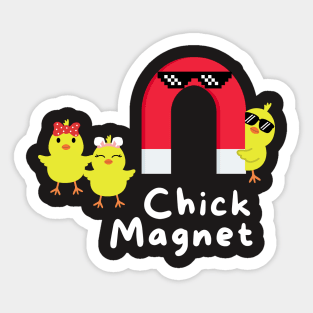 Chick Magnet - humor art Sticker